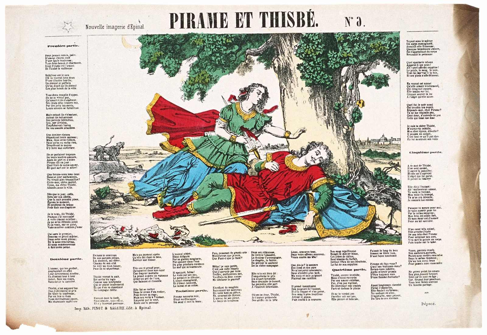 PIRAME ET THISBE. N°6. (titre inscrit), Charles Pinot, 1863
