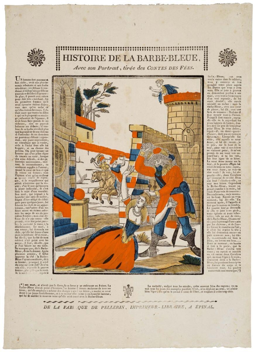 HISTOIRE DE LA BARBE-BLEUE, / Avec son Portrait, tirée des CONTES DES FEES. (titre inscrit), Clément-Pierre Marillier, 1822 dépôt légal