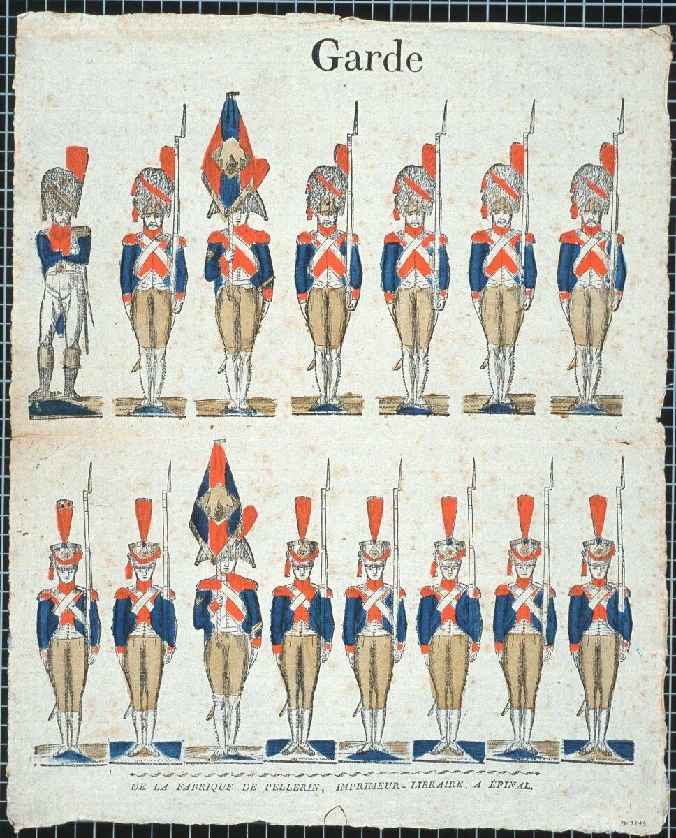 Garde (titre inscrit), Pellerin, 1814 avant