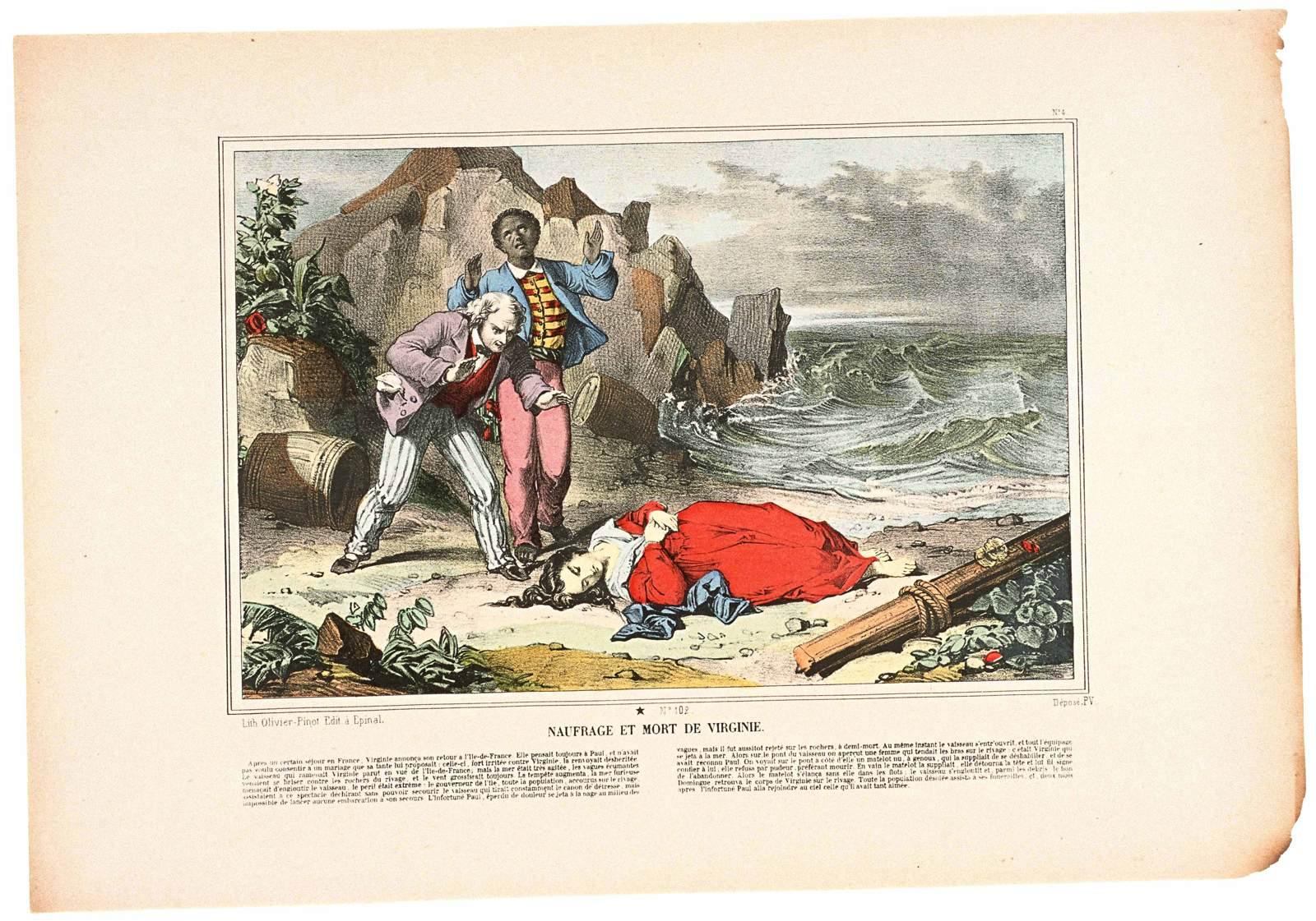 NAUFRAGE ET MORT DE VIRGINIE. / N°.4 / N°.122. (titre inscrit), Olivier-Pinot, 1875-1888