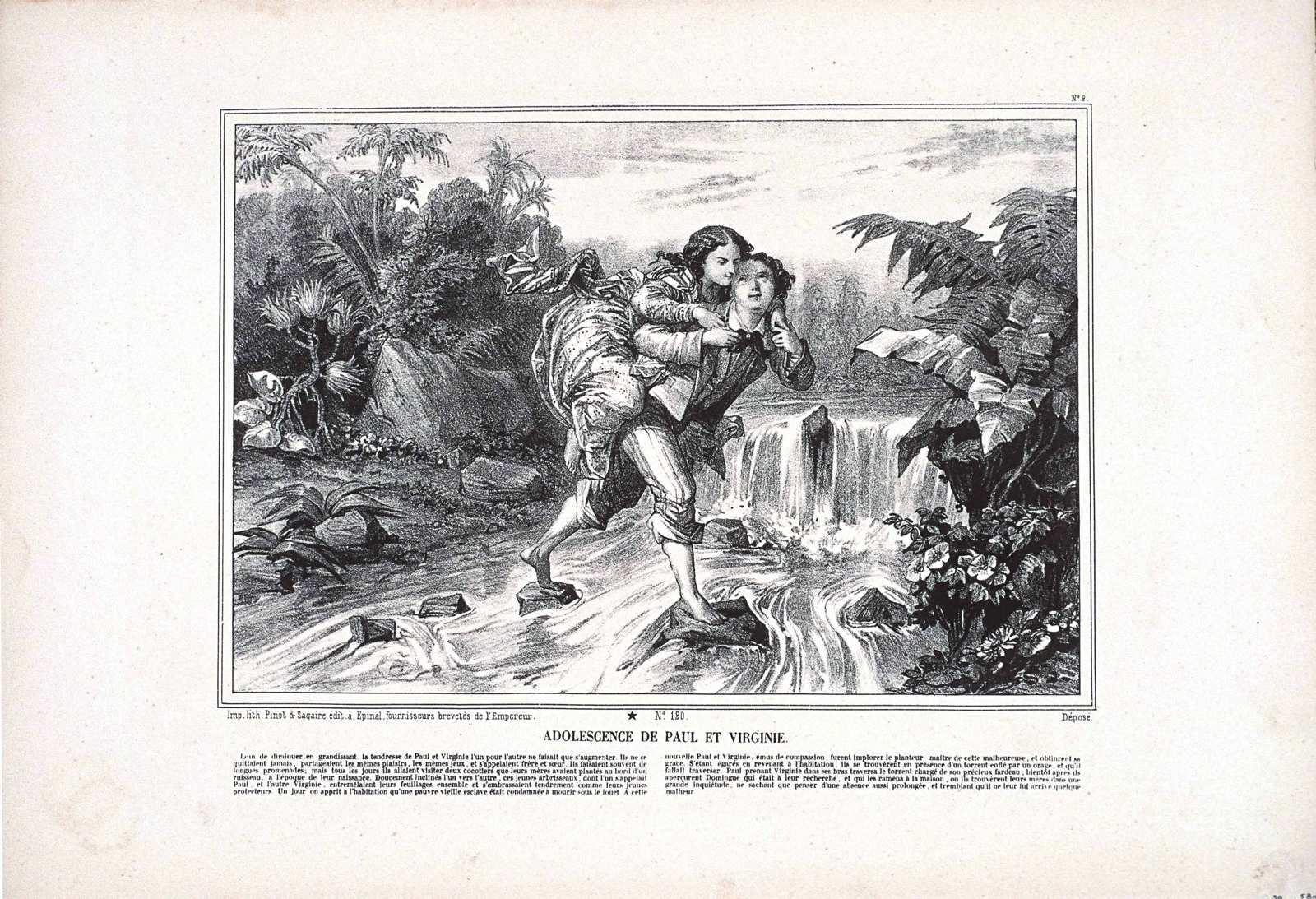 ADOLESCENCE DE PAUL ET VIRGINIE. / N° 2. / N°.120. (titre inscrit), Charles Pinot, 1864
