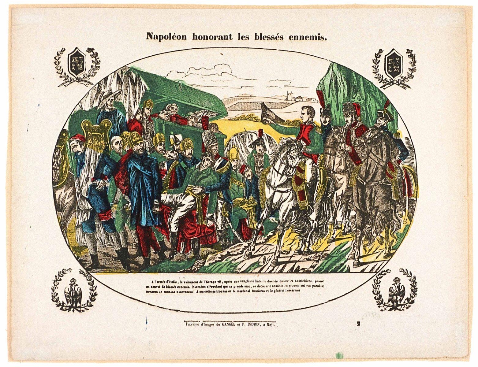 Napoléon honorant les blessés ennemis. 2 (titre inscrit), Jean-Baptiste Debret, 1858-1869