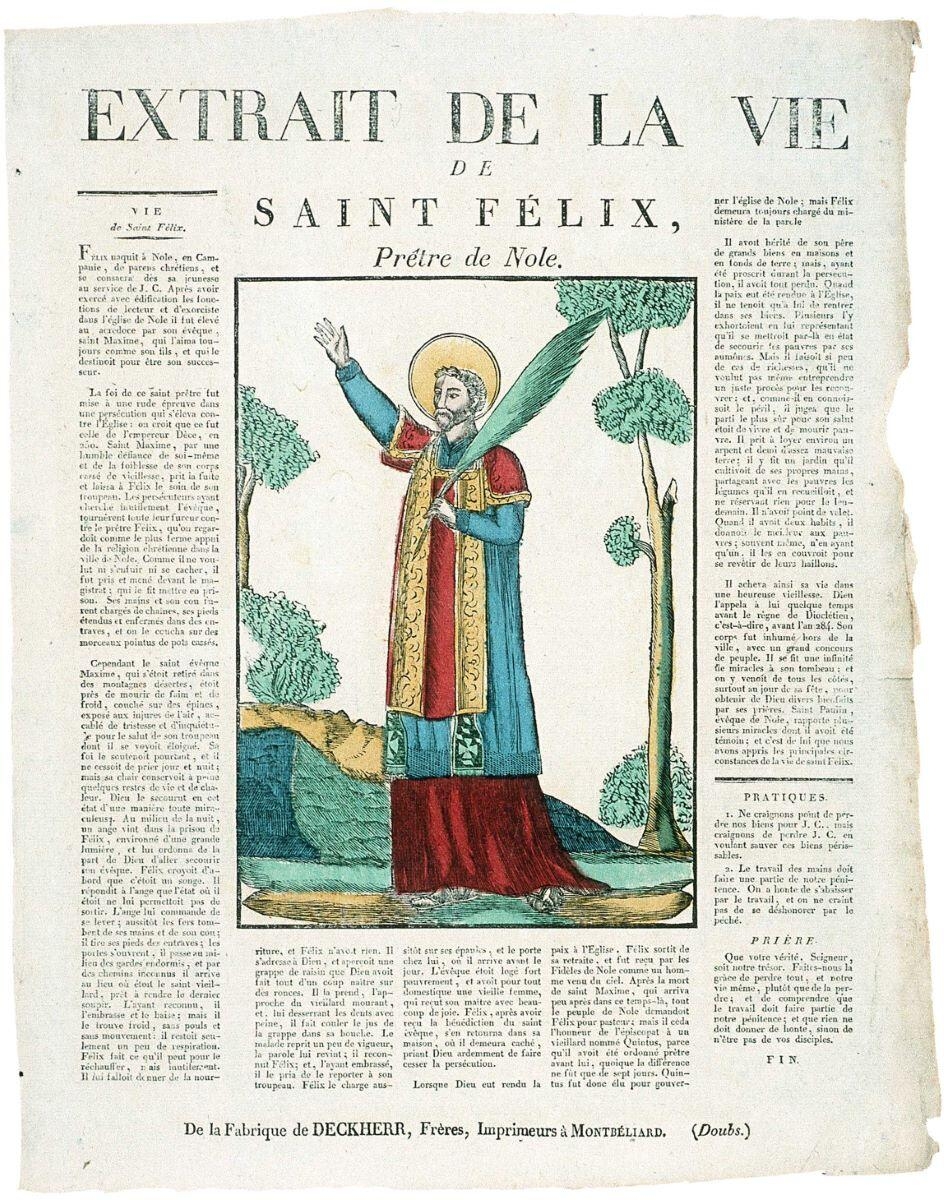 EXTRAIT DE LA VIE / DE / SAINT FELIX, Prêtre de Nole. (titre inscrit)_0