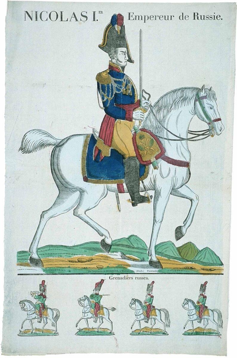 NICOLAS IER. Empereur de Russie. / Grenadiers russes. (titre inscrit)_0