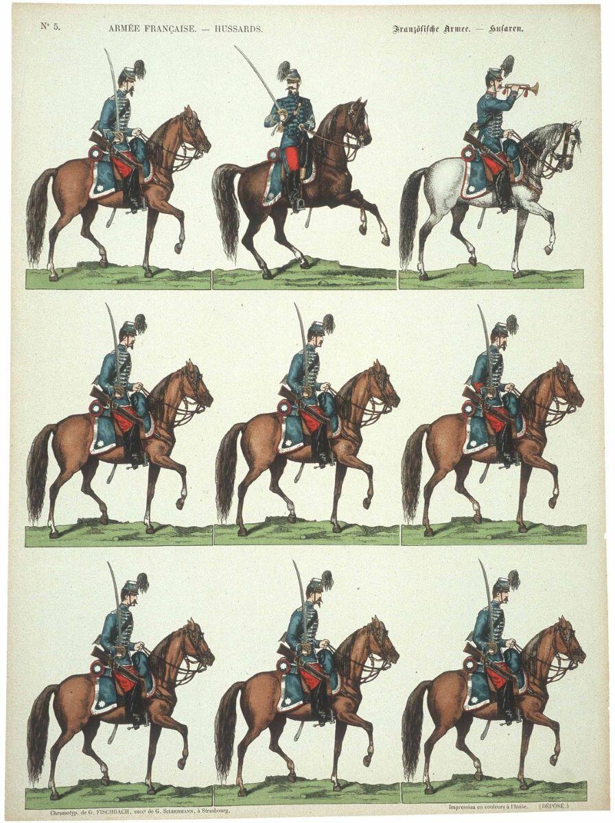 ARMEE FRANCAISE - HUSSARDS. N°5. (titre inscrit fr., all.)_0