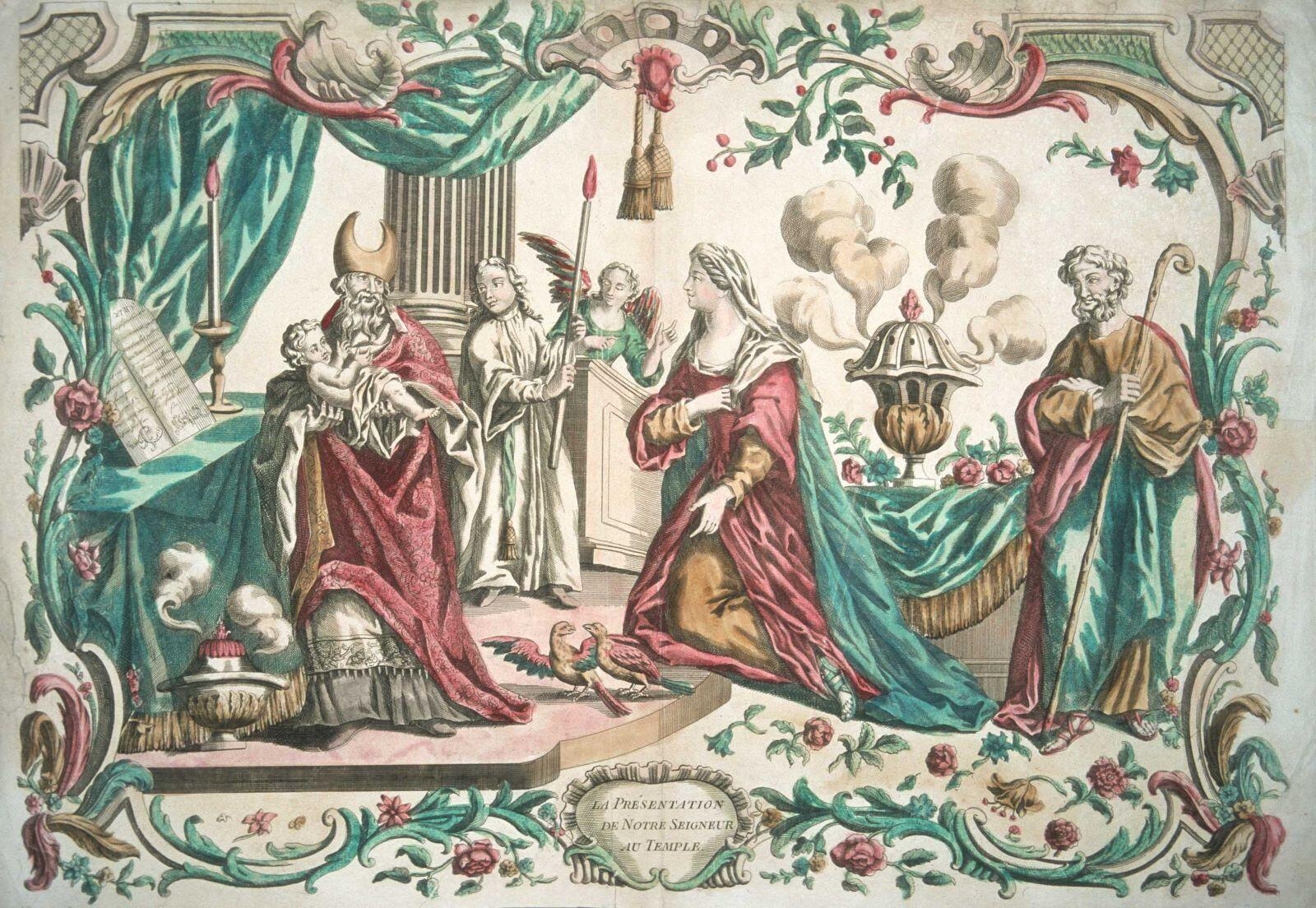 LA PRÉSENTATION / DE NOTRE SEIGNEUR / AU TEMPLE. (titre inscrit), Jean-François Daumont, 1740-1768