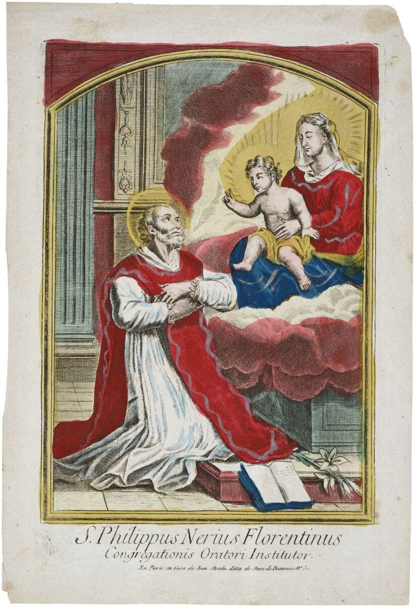 S. Philippus Nerius Florentinus / Congregationis Oratori  Institutor. (titre inscrit, lat.) ; saint Philippe Néri (titre factice)_0
