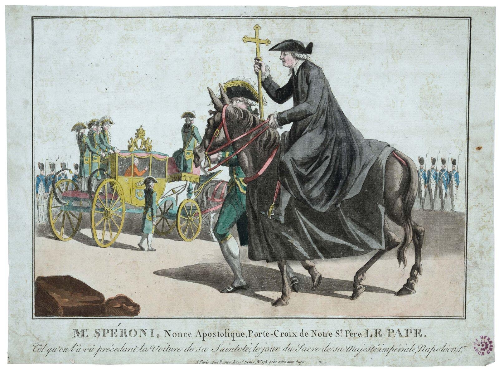 Mr. SPERONI, Nonce Apostolique, Porte-Croix de Notre St. Père LE PAPE. (titre inscrit), Jacques-Louis Bance, 1804