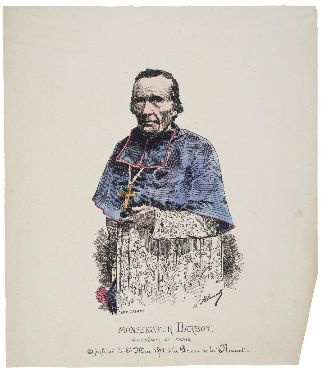 MONSEIGNEUR DARBOY. / ARCHEVÊQUE DE PARIS. (titre inscrit), Paul Klenck, 1871 après