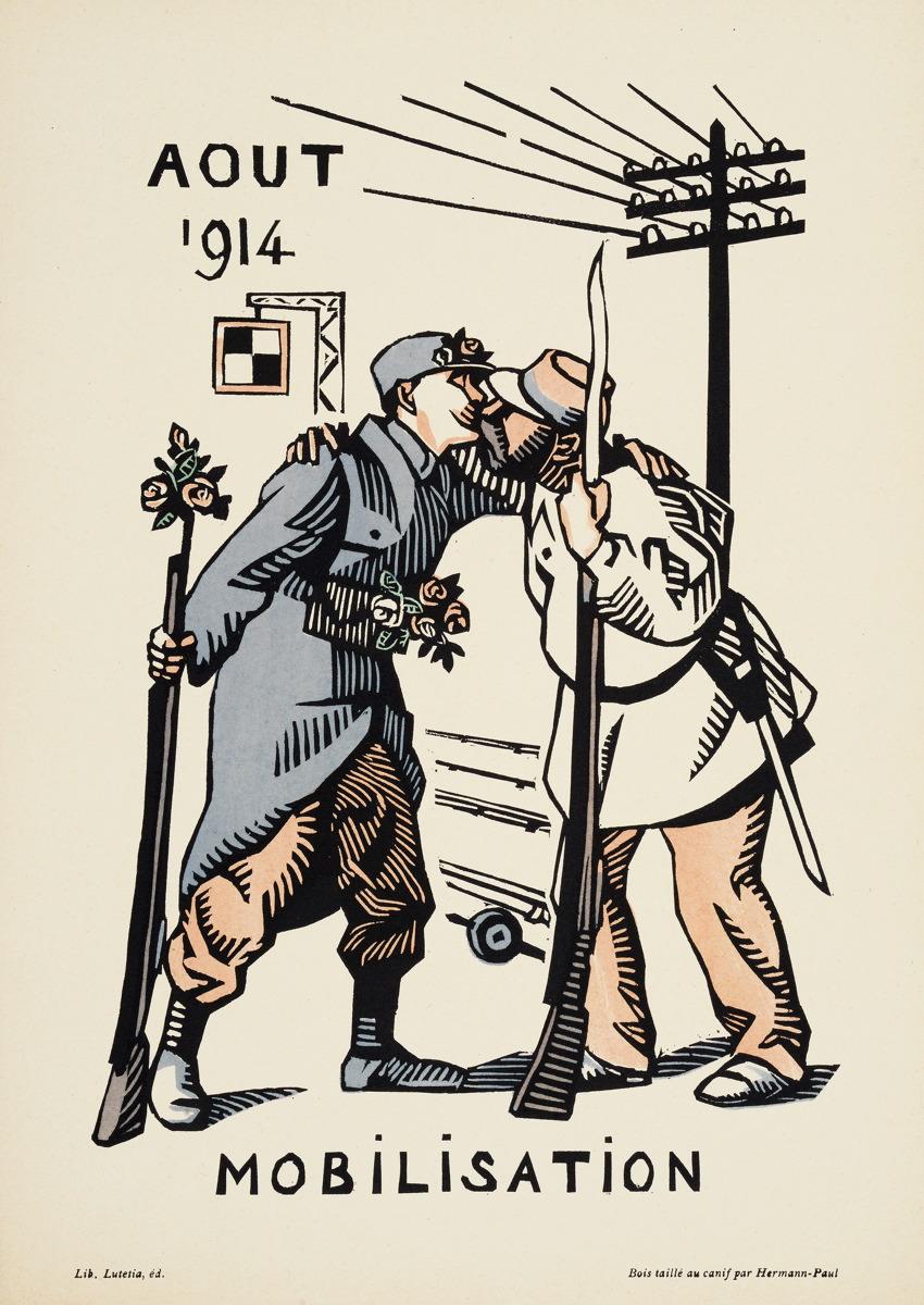 AOUT / 1914 / MOBILISATION (titre inscrit), Hermann-Paul, 1916