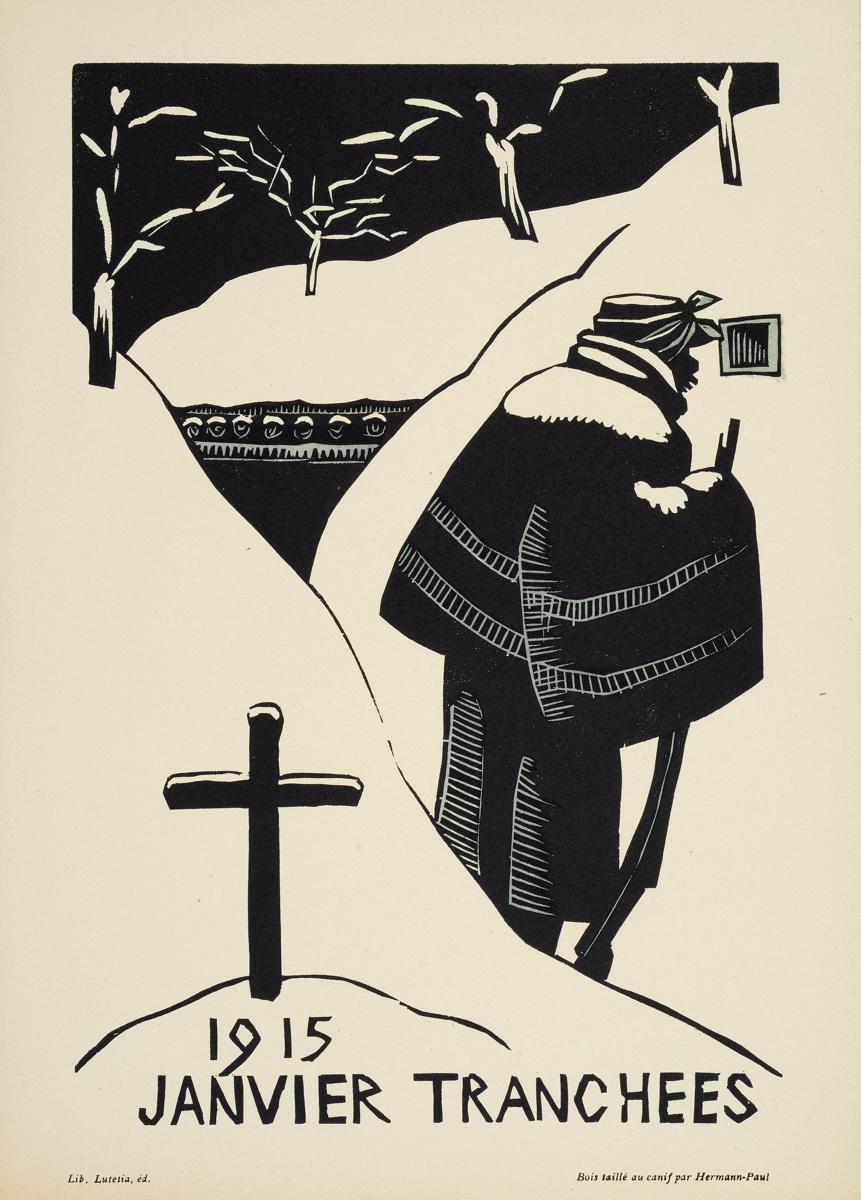 1915 / JANVIER TRANCHEES (titre inscrit), Hermann-Paul, 1916