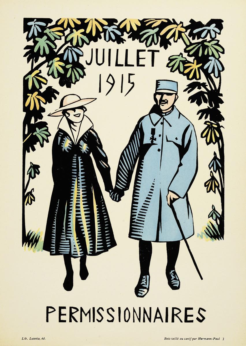 JUILLET / 1915 / PERMISSIONNAIRES (titre inscrit), Hermann-Paul, 1916