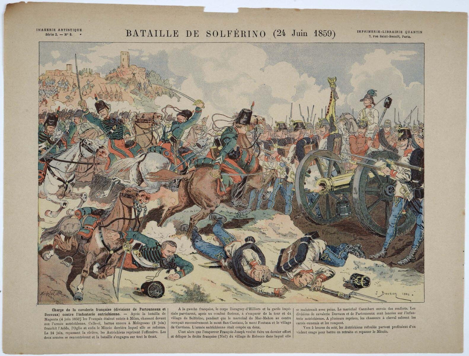 BATAILLE DE SOLFÉRINO (24 Juin 1859) (titre inscrit), Michelet