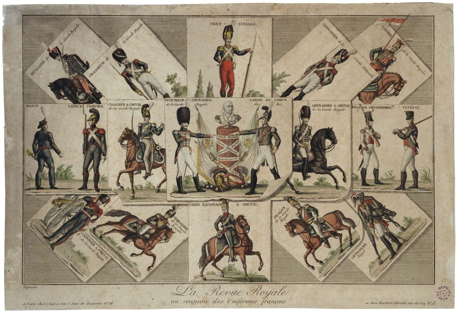 La Revue Royale / ou reunion des Uniformes français (titre inscrit), Louis-François Charon, 1815-1824