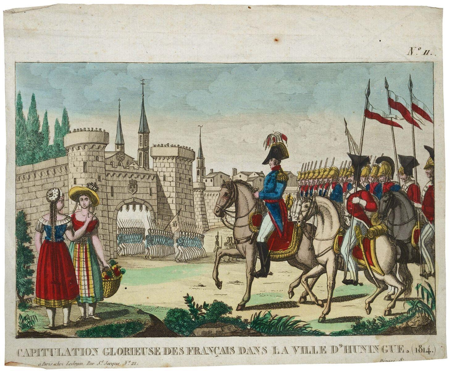 CAPITULATION GLORIEUSE DES FRANCAIS DANS LA VILLE D’HUNINGUE. (1814.) N°. 11. (titre inscrit), Ledoyen, 1828 dépôt légal,1849