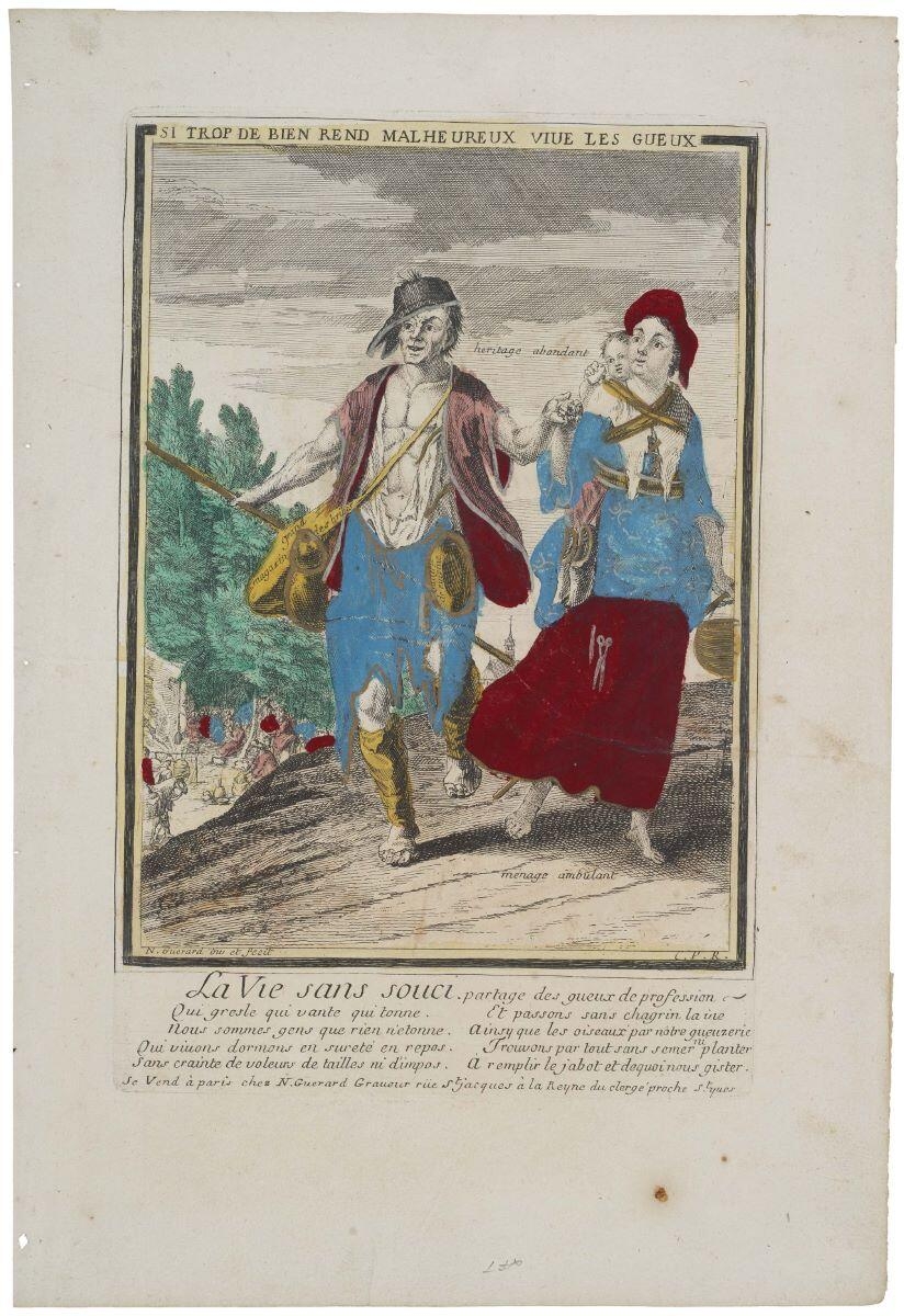 SI TROP DE BIEN REND MALHEUREUX VIVE LES GUEUX (titre inscrit), Nicolas Guérard, 1715-1719 et