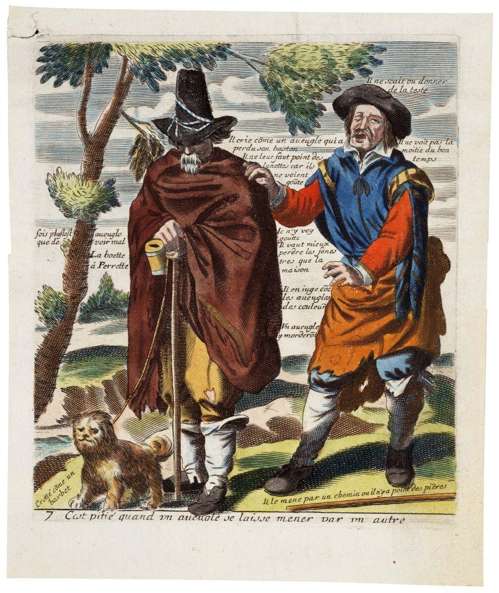 C’est pitié quand un aveugle se laisse mener par un autre 7 (titre inscrit), Esme de Boulonnois, 1647-1675