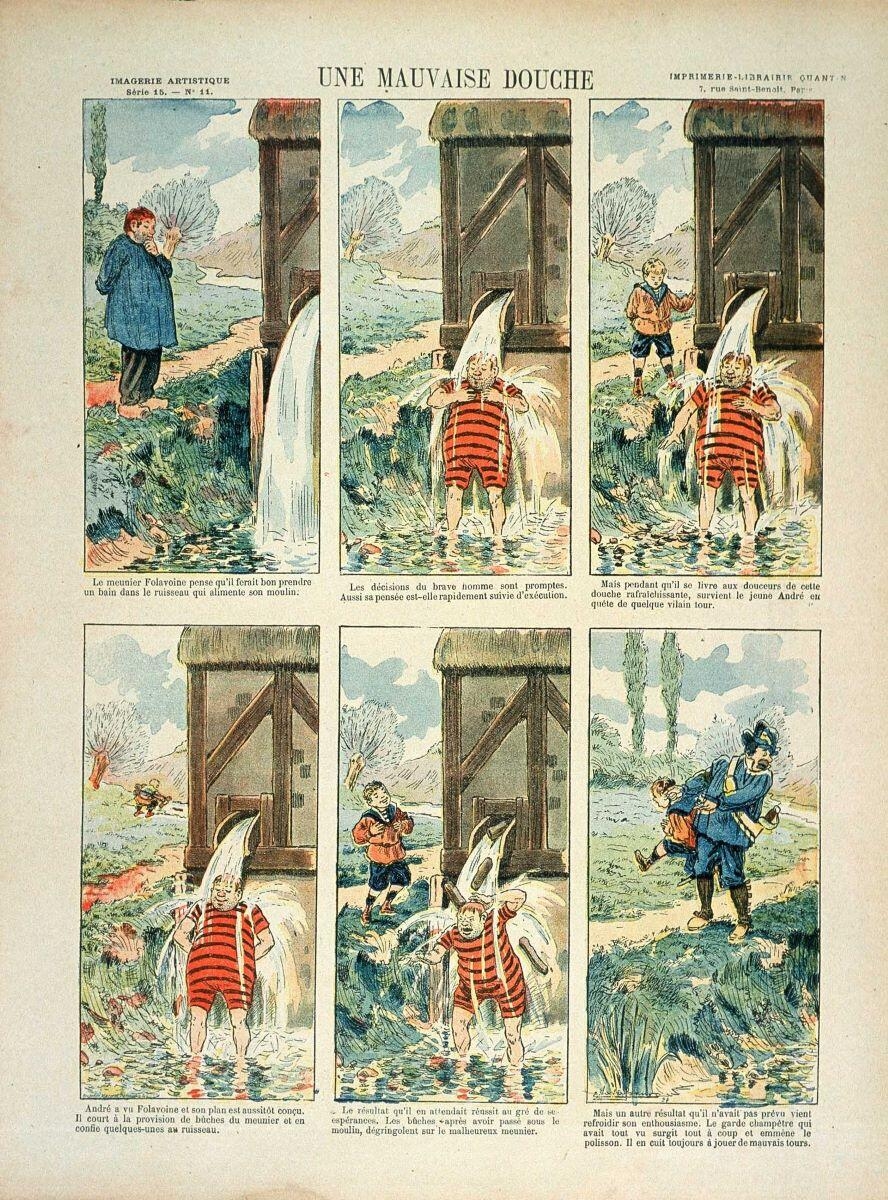 UNE MAUVAISE DOUCHE (titre inscrit), Eugène Vavasseur, 1898 dépôt légal