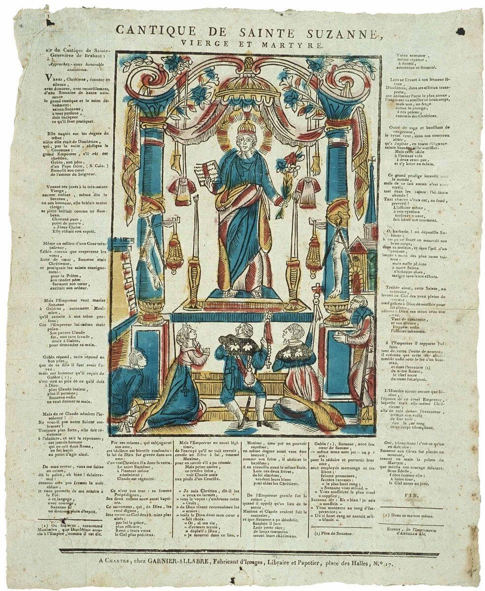 CANTIQUE DE SAINTE SUZANNE, / VIERGE ET MARTYRE. (titre inscrit)_0