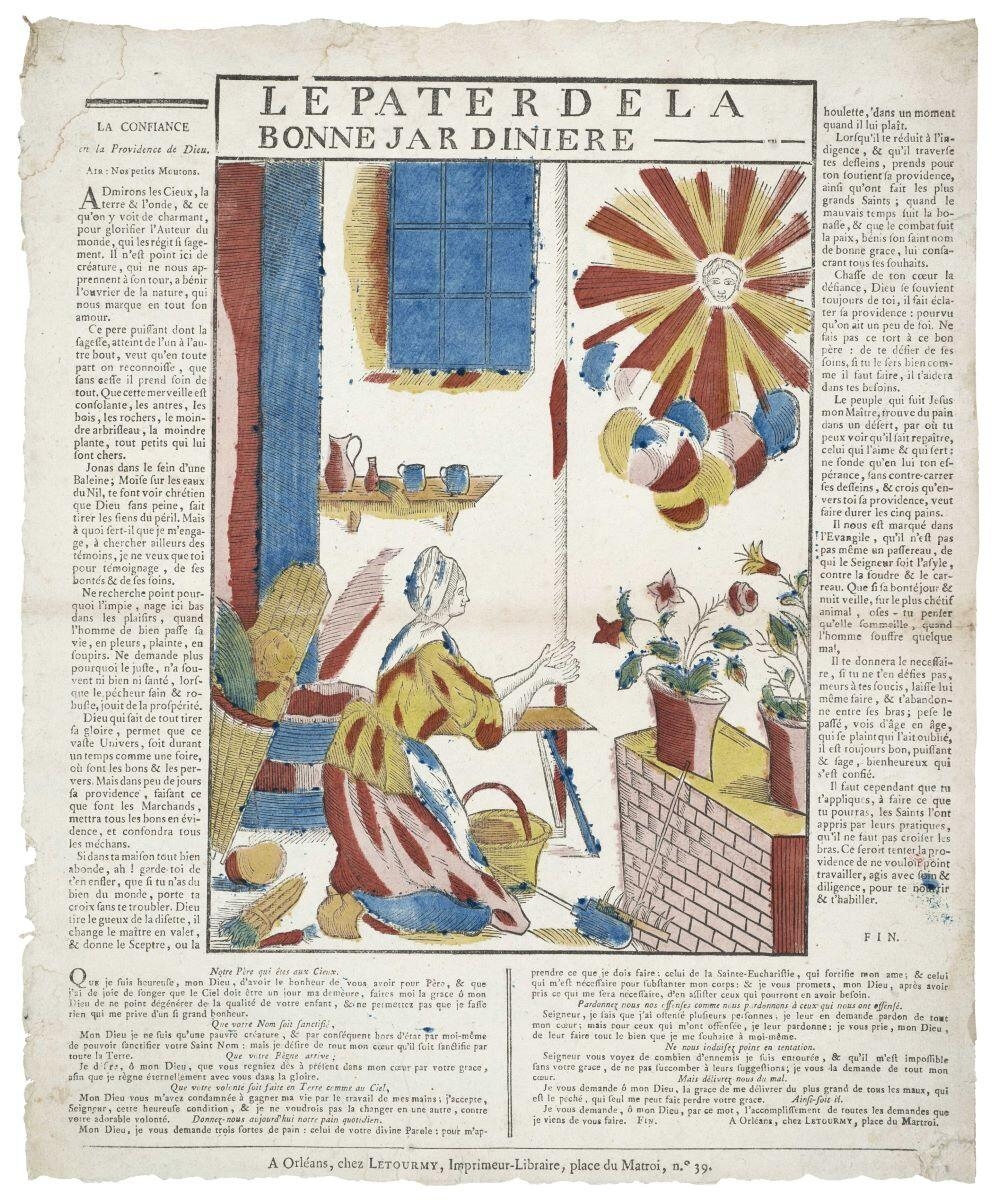 LE PATER DE LA / BONNE JARDINIERE (titre inscrit), Jean-Baptiste Letourmy, 1774-1800