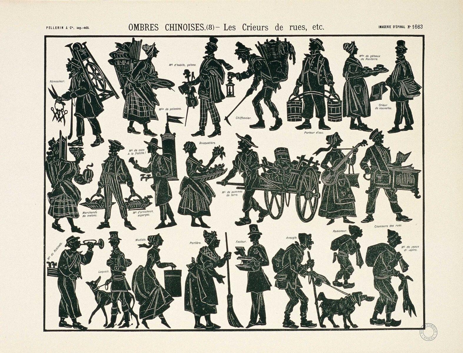 OMBRES CHINOISES. (8) - Les Crieurs de rues, etc. (titre inscrit)_0
