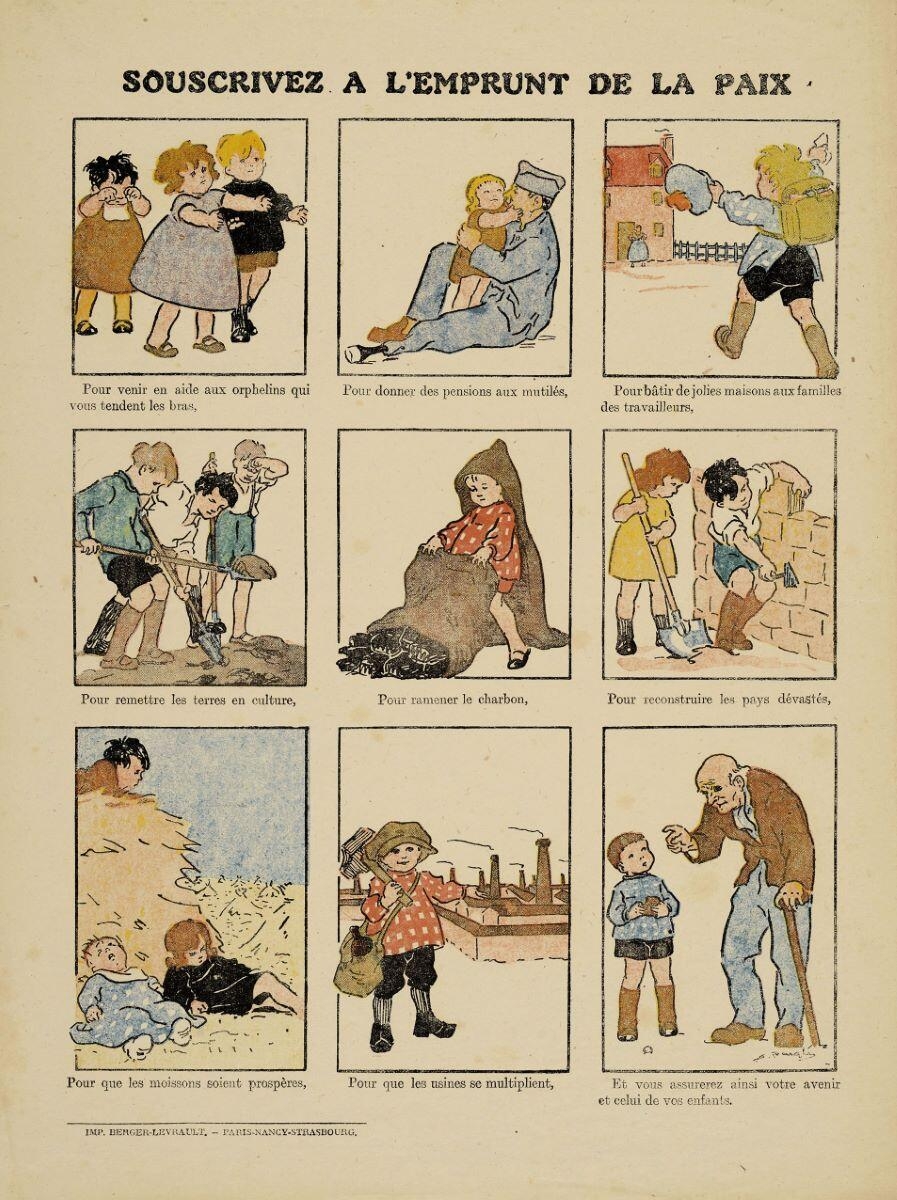 SOUSCRIVEZ A L'EMPRUNT DE LA PAIX. (titre inscrit), Berger-Levrault, 1918 après