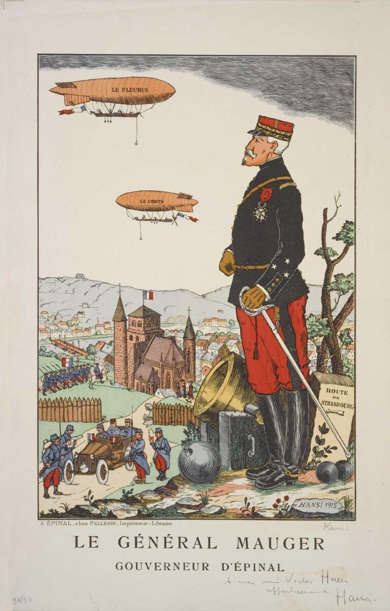 LE GÉNÉRAL MAUGER / GOUVERNEUR D'ÉPINAL. (titre inscrit), Hansi, 1915 de
