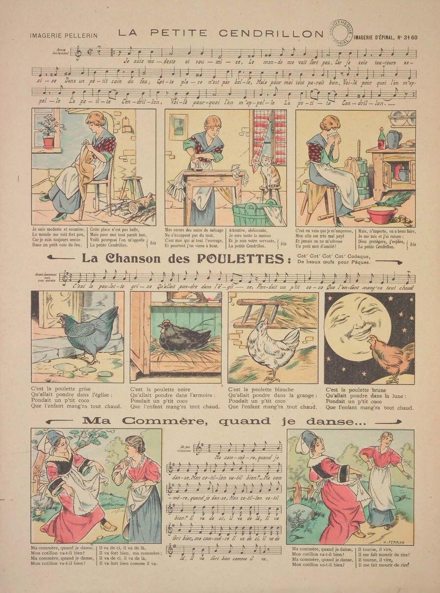 LA PETITE CENDRILLON / La Chanson des POULETTES : / Ma Commère, quand je danse ... (titre inscrit)_0