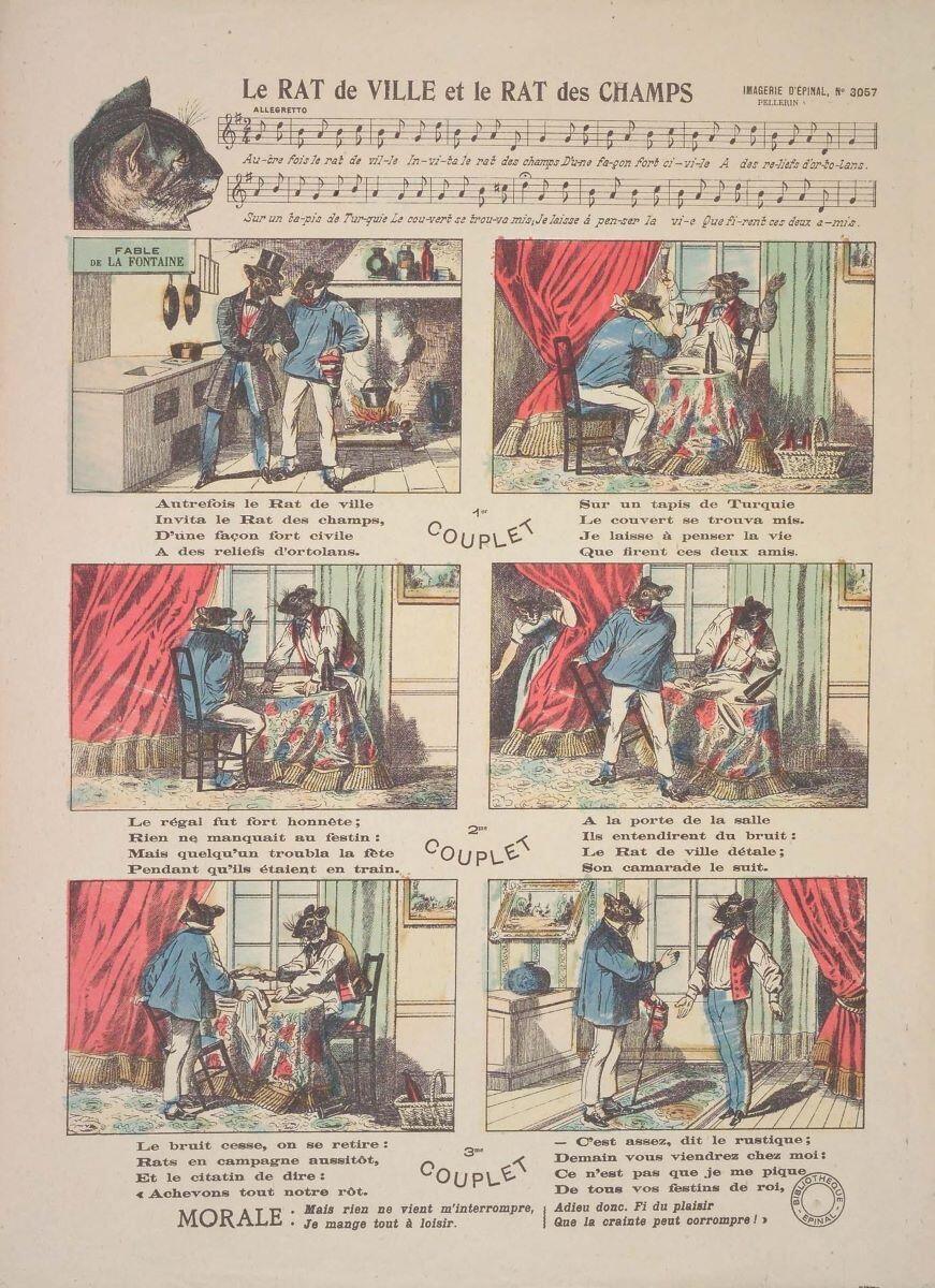 LE RAT DE VILLE / ET / LE RAT DES CHAMPS / FABLE / DE LA FONTAINE (titre inscrit)_0