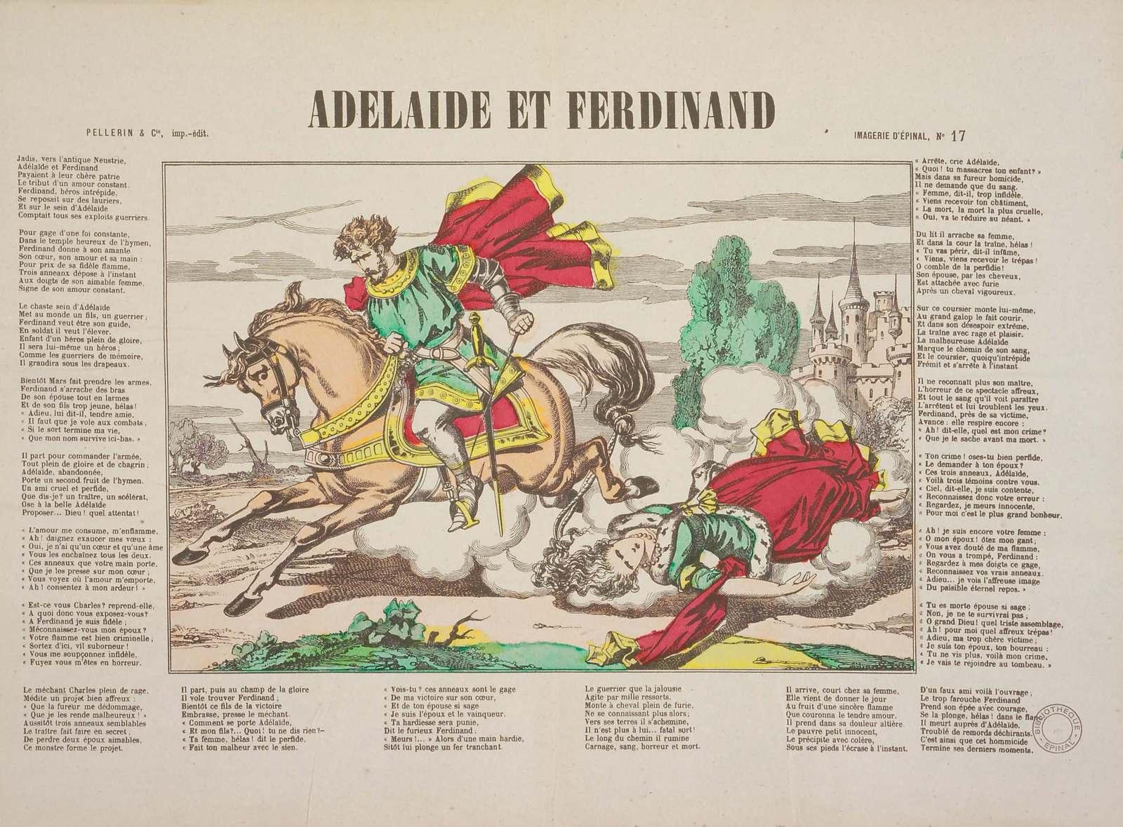 ADELAIDE ET FERDINAND (titre inscrit), Charles François Pinot, 1888 après