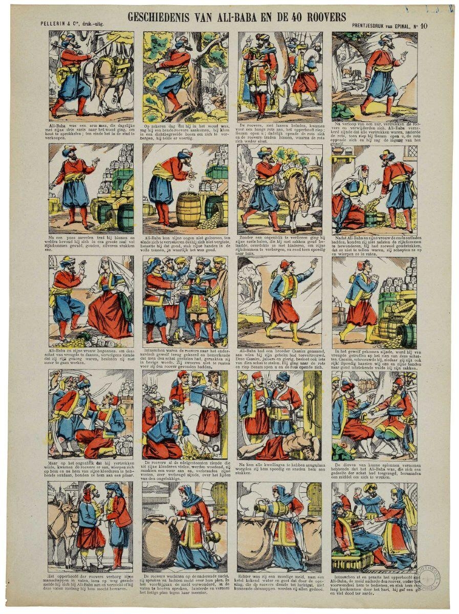 GESCHIEDENIS VAN ALI-BABA EN DE 40 ROOVERS (titre inscrit, néerl.) ; L’histoire de Ali-Baba et les 40 voleurs (titre factice)_0