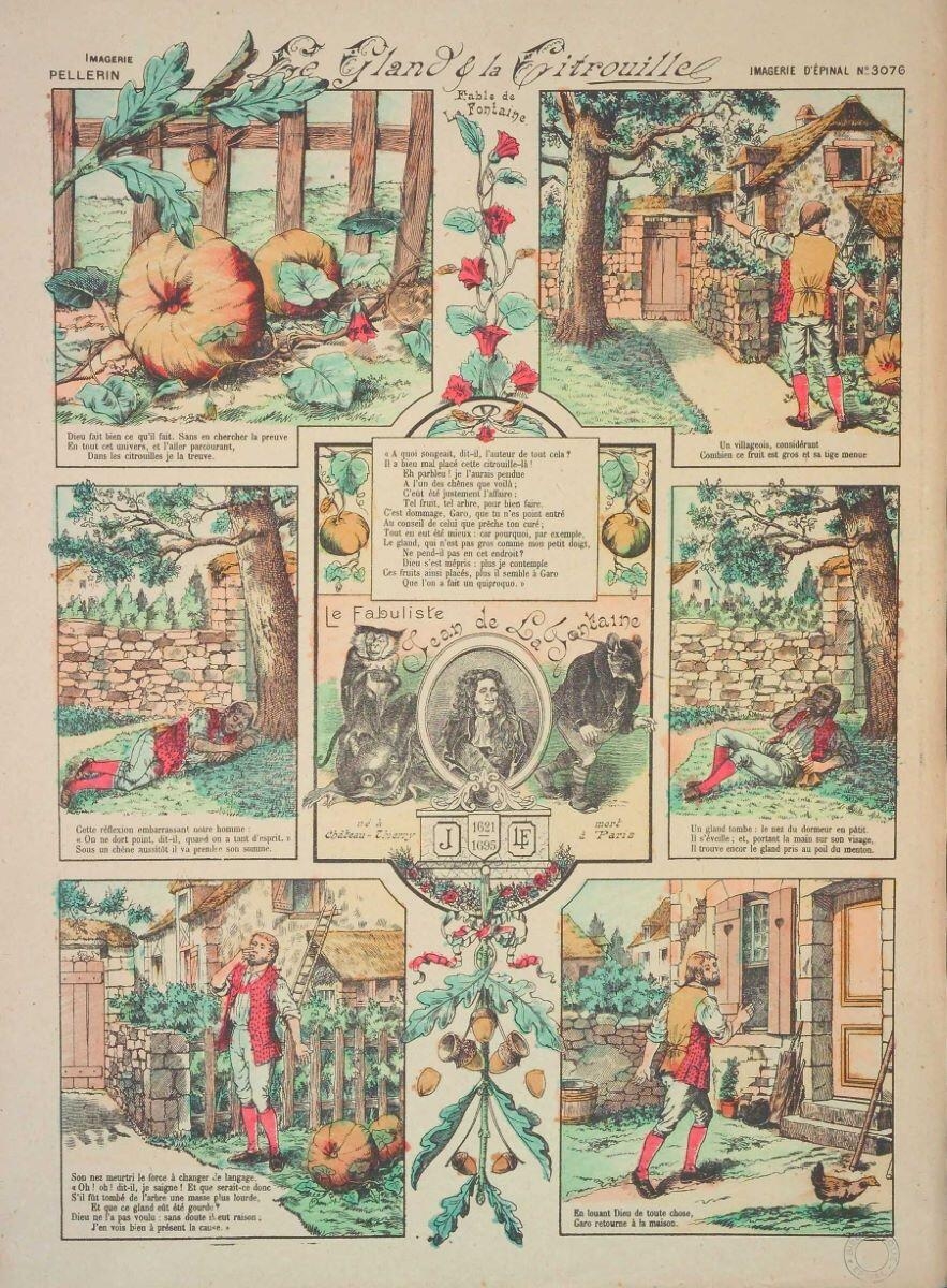 Le Gland et la Citrouille / Fable de La Fontaine (titre inscrit), Alfred Chauffour, 1921 après