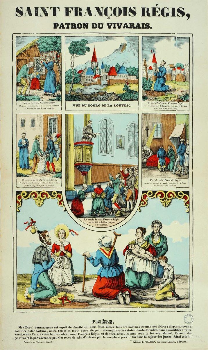 SAINT FRANCOIS RÉGIS, / PATRON DU VIVARAIS. (titre inscrit), Pellerin, 1842 dépôt légal