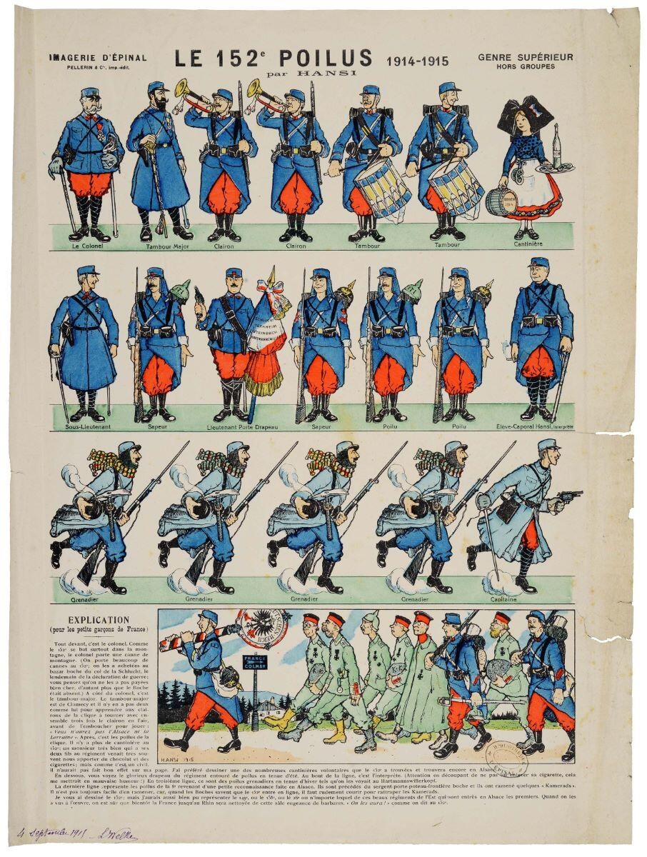 LE 152e POILUS 1914-1915 / par HANSI (titre inscrit), Hansi, 1915 dépôt légal