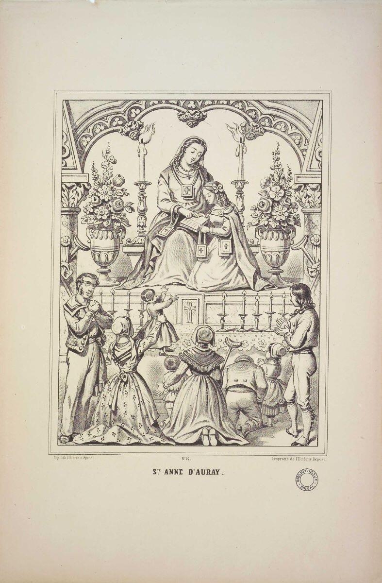 Ste. ANNE D’AURAY. (titre inscrit), Pellerin, 1863 dépôt légal
