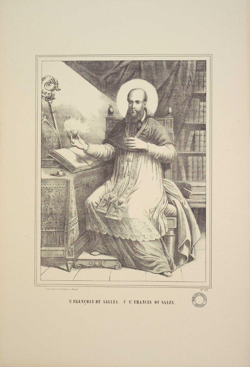 ST. FRANCOIS DE SALLES. / N°. 416 (titre inscrit, fr., ang.), Pellerin, 1859-1897