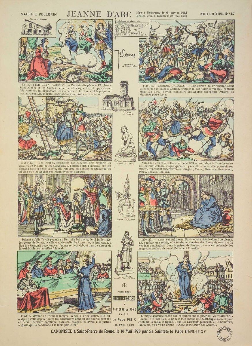JEANNE D’ARC Née à Domremy le 6 janvier 1412 / Brûlée vive à Rouen le 31 mai 1431 (titre inscrit)_0