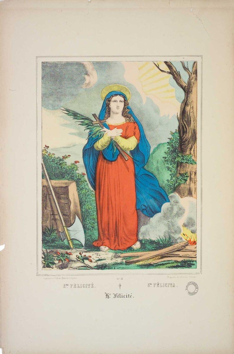 STE. FÉLICITÉ. / N°.. 19. (titre inscrit, fr., it., all.), Pellerin, 1859 dépôt légal