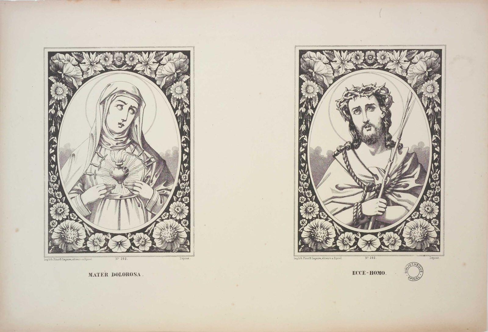 MATER DOLOROSA . / ECCE - HOMO. (titre inscrit), 1864 vers