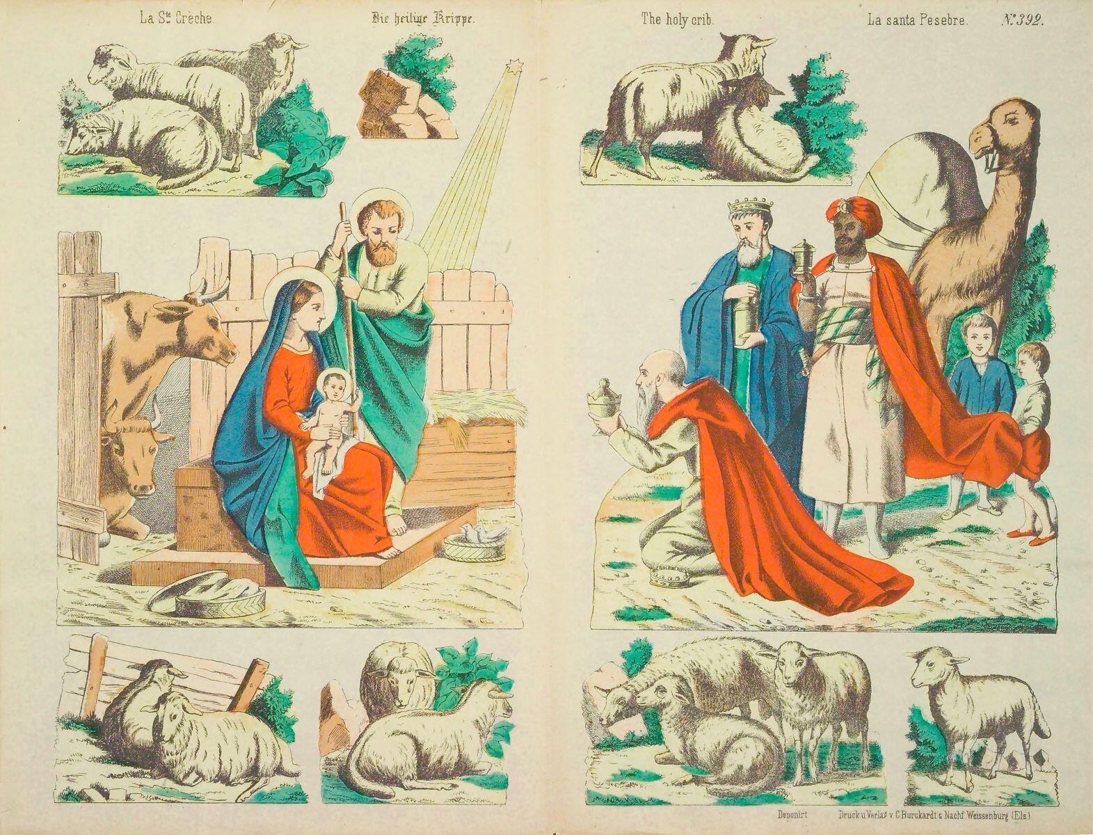 La Ste. Crèche. N° 392. (titre inscrit, fr., all., angl., esp.), Charles successeurs Burckardt, 1888-1906