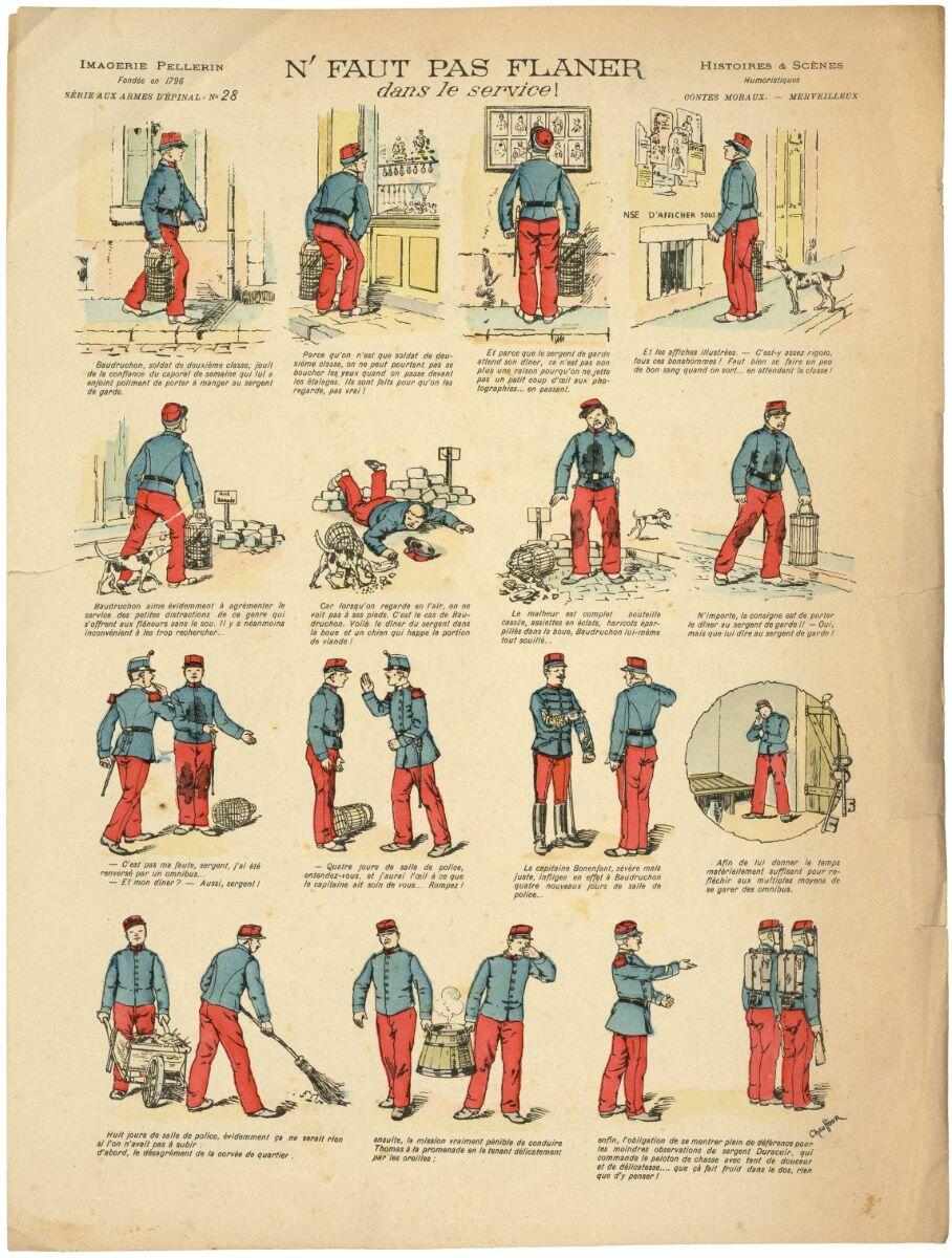 N’FAUT PAS FLANER / dans le service! (titre inscrit), Alfred Chauffour, 1891 dépôt légal