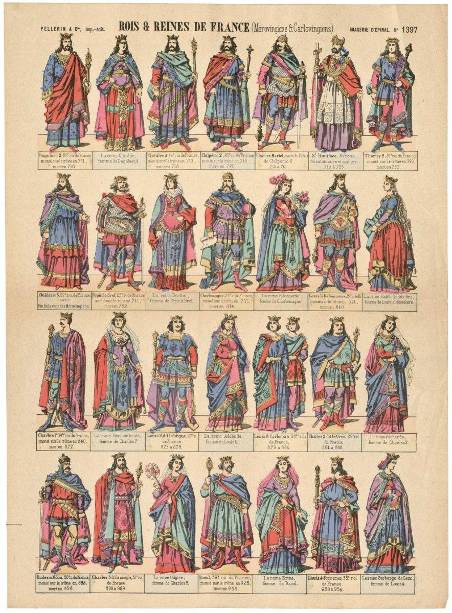 ROIS & REINES DE FRANCE. (Mérovingiens & Carlovingiens) (titre inscrit)_0