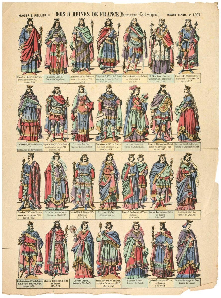 ROIS & REINES DE FRANCE. (Mérovingiens & Carlovingiens) (titre inscrit)_0