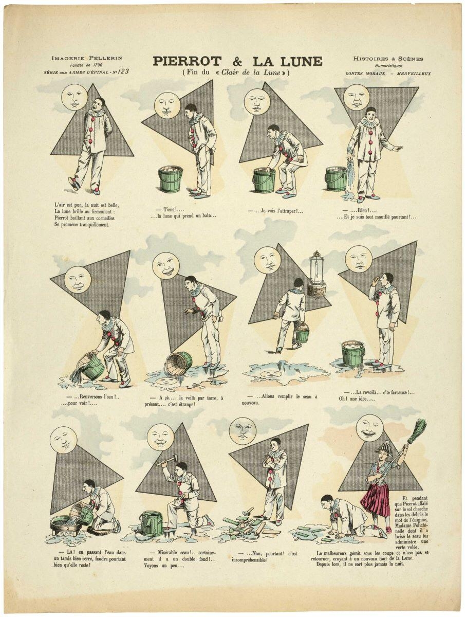 PIERROT & LA LUNE / (Fin du “Clair de la Lune”) (titre inscrit), Henry Hennault, 1893 dépôt légal