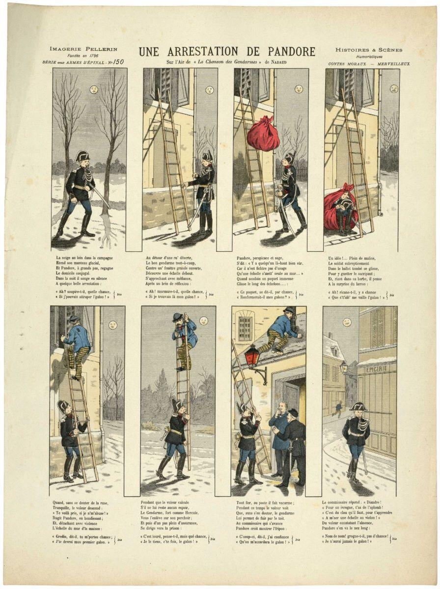 UNE ARRESTATION DE PANDORE (titre inscrit), Henry Hennault, 1921 après