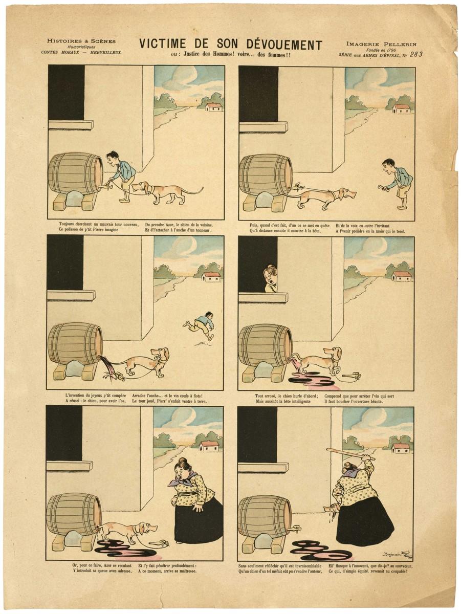 VICTIME DE SON DÉVOUEMENT (titre inscrit), Benjamin Rabier, 1899