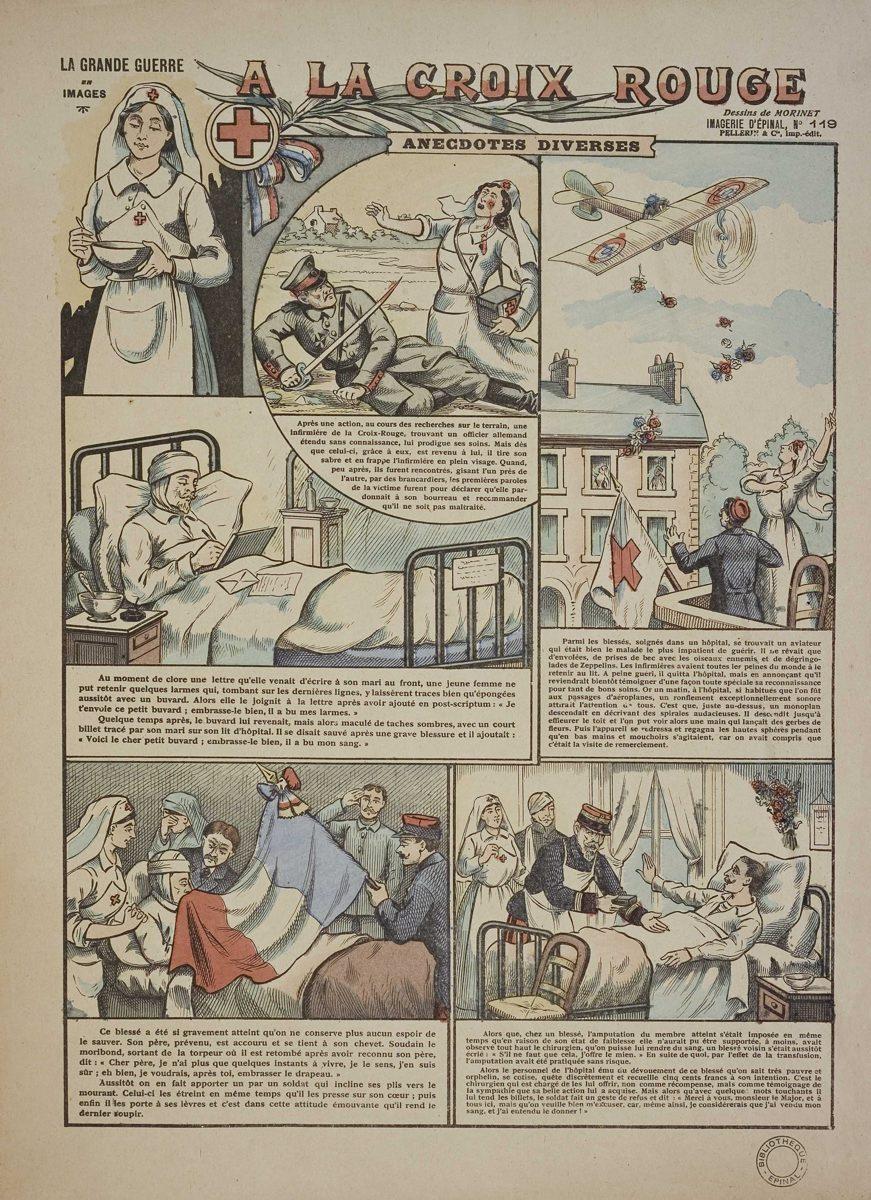 A LA CROIX ROUGE / ANECDOTES DIVERSES (titre inscrit), Louis Georges Albert Morinet, 1914-1918