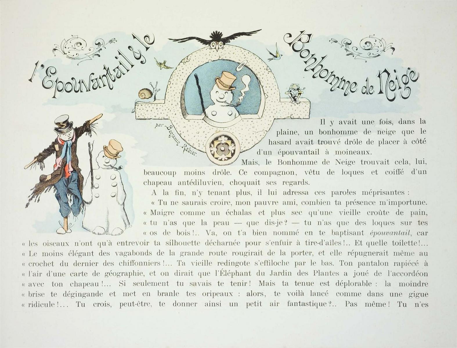l'Epouvantail & le / Bonhomme de Neige (titre inscrit), Benjamin Rabier, 1899-1906