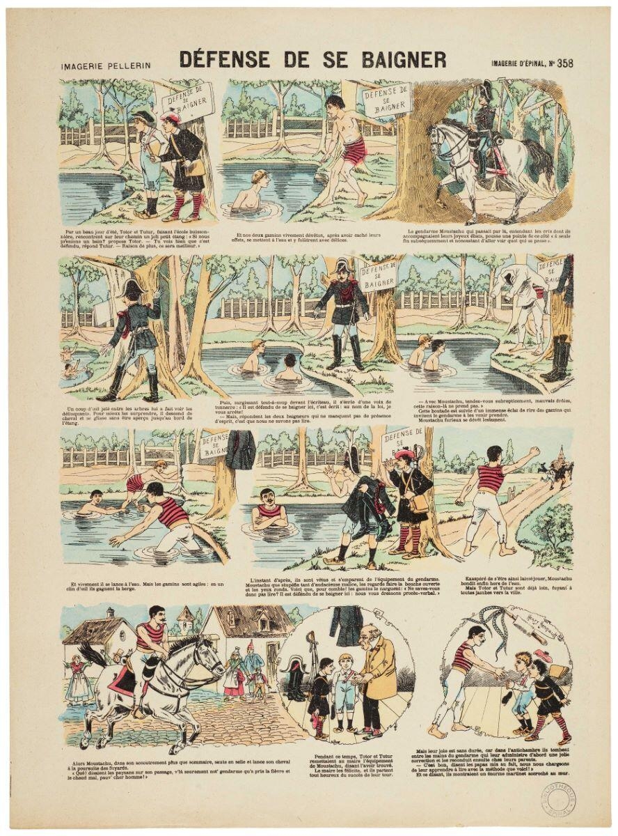 DÉFENSE DE SE BAIGNER (titre inscrit), Henry Hennault, 1921 après