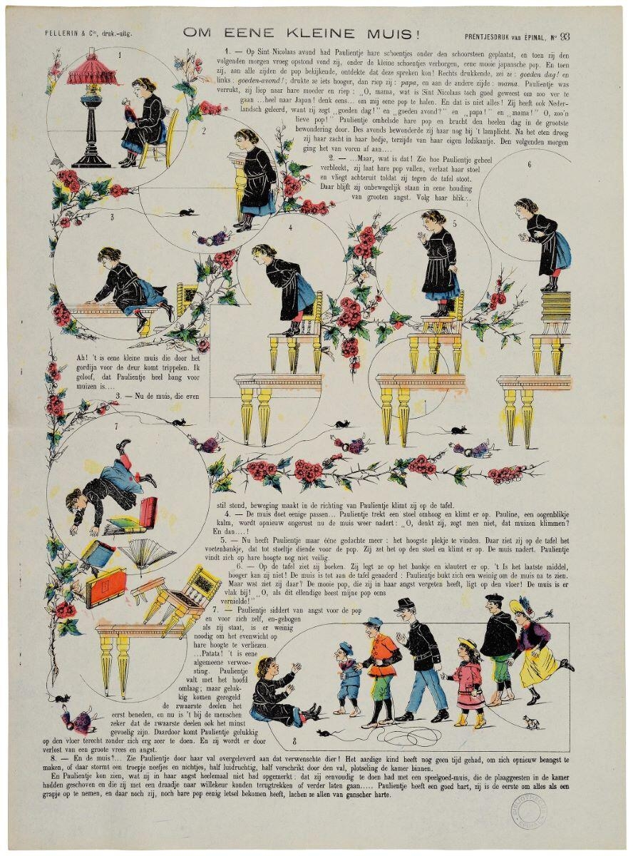 OM EENE KLEINE MUIS !  (titre inscrit, néerl.) ; Pour une petite souris ! (titre factice), Henry Hennault, 1893 après